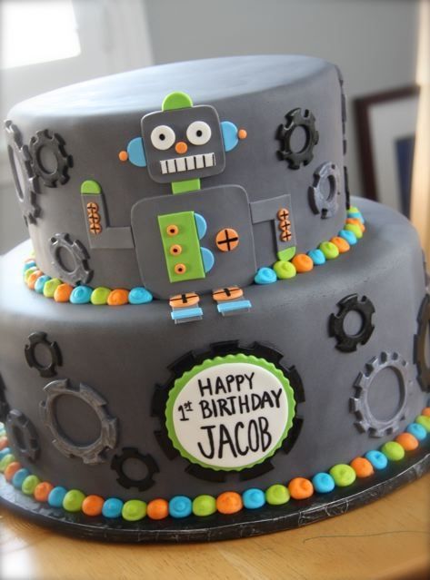 Robot Birthday Cake