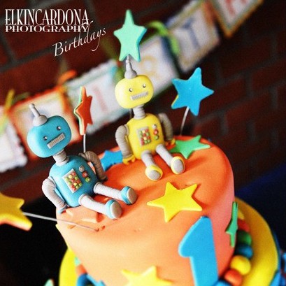 Robot Theme Birthday Cake Robot Theme Birthday Cake
