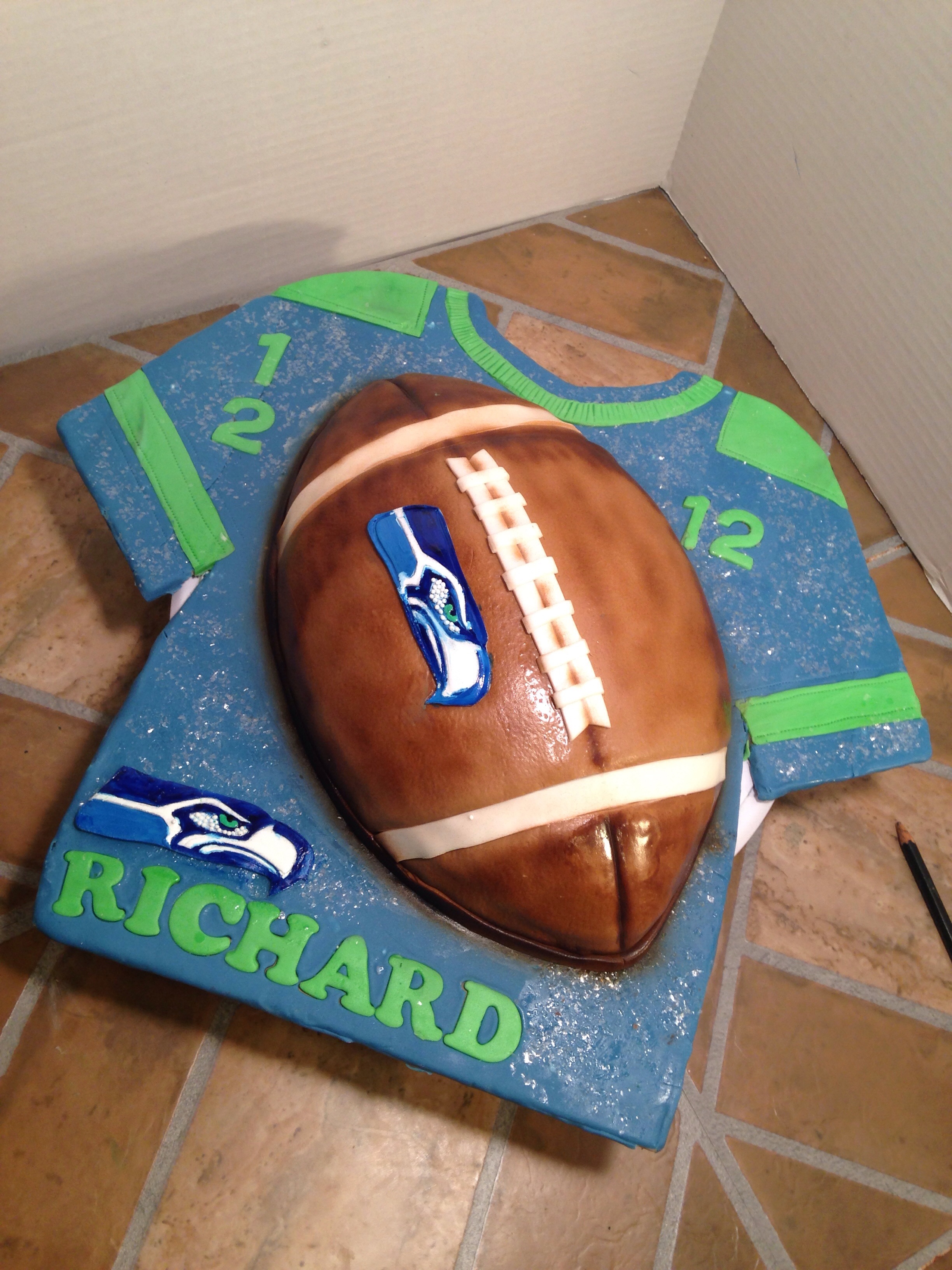 Seattle Seahawks Birthday Cake Man