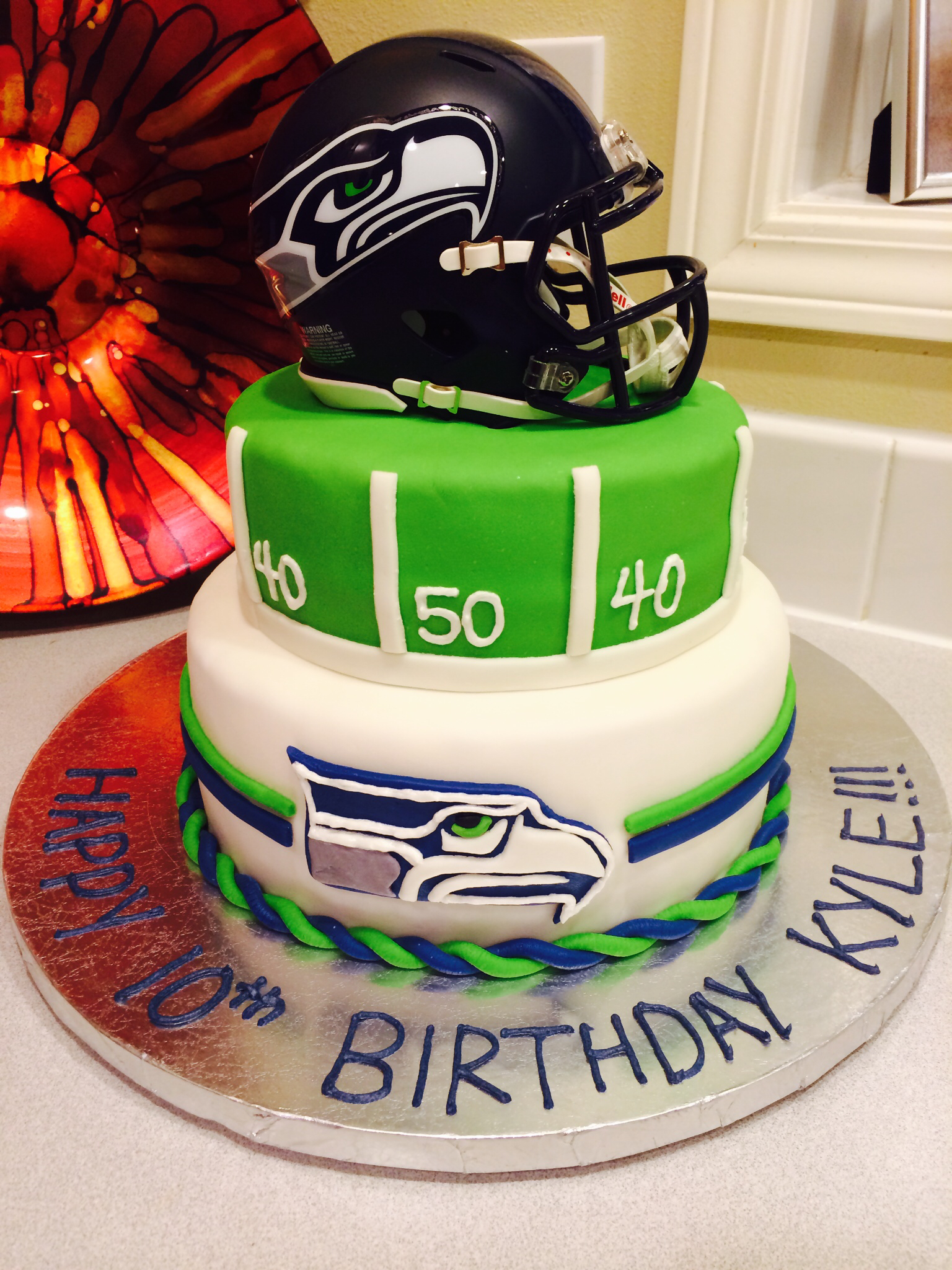 Seattle Seahawks Birthday Cake