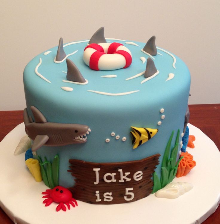 Shark Birthday Cake