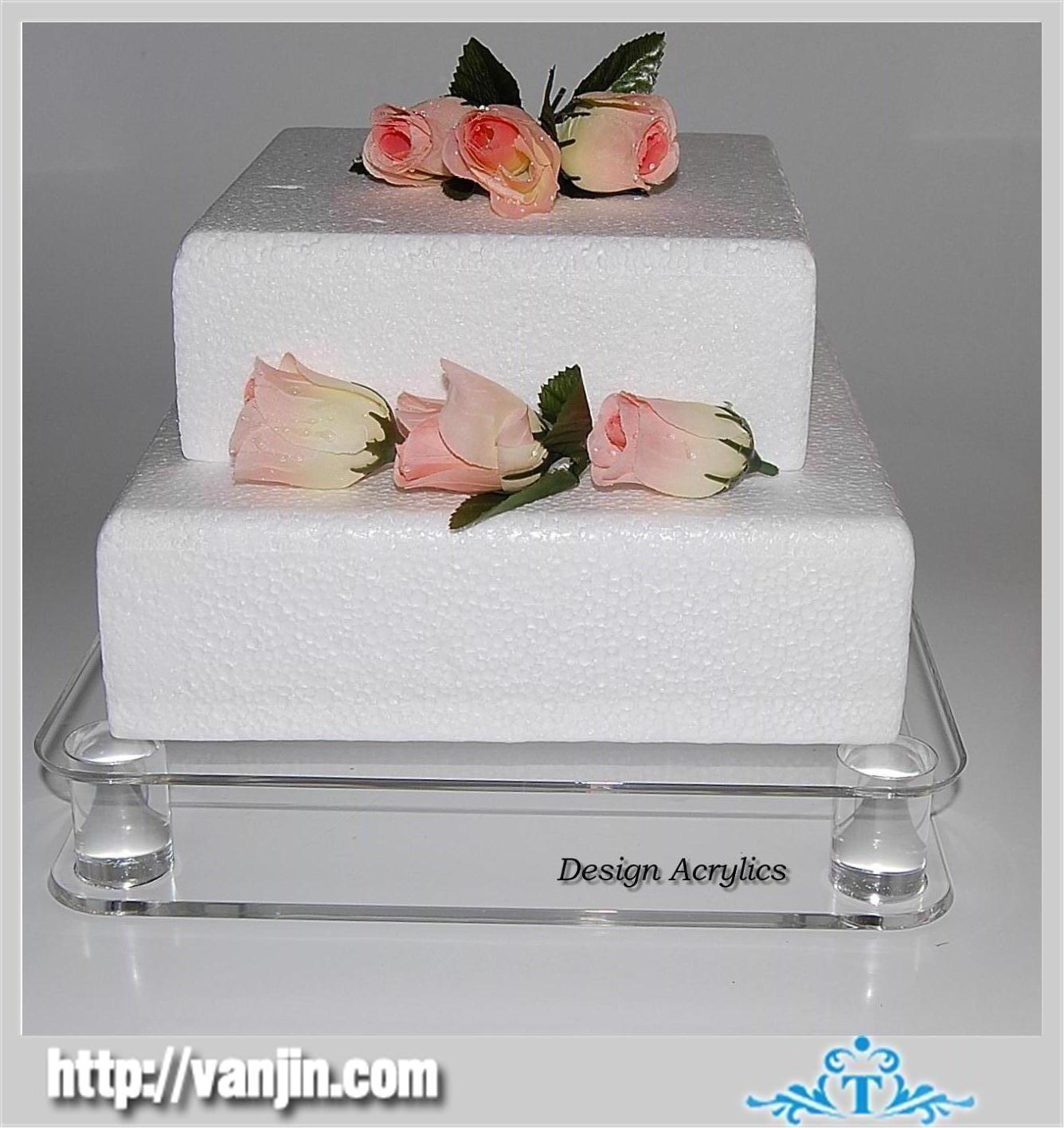 Square Acrylic Wedding Cake Stands