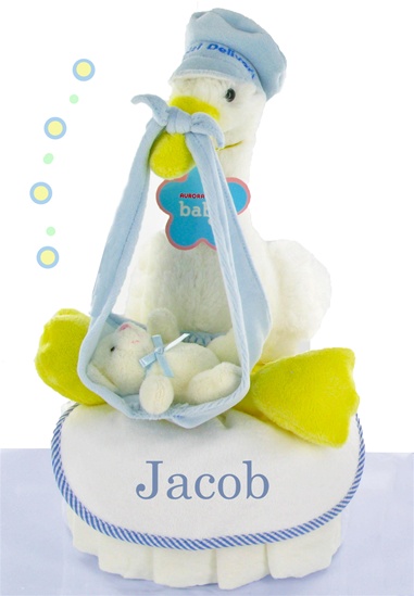 Stork Baby Shower Diaper Cake Stork Baby Shower Diaper Cake