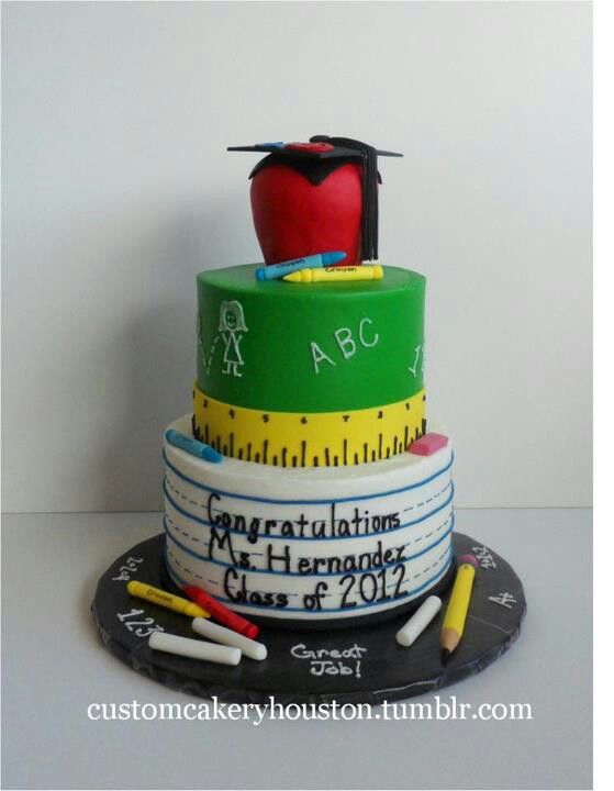 Teacher Graduation Cake