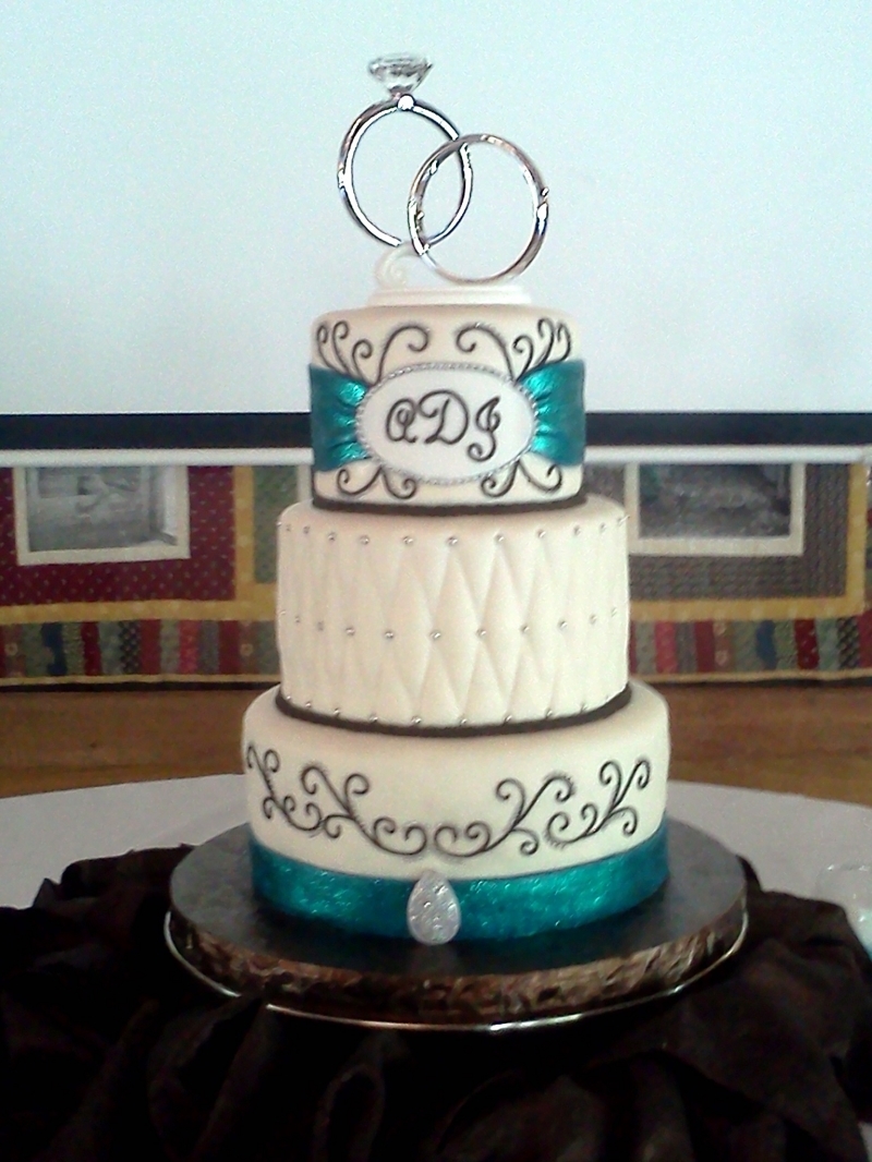 9 Photos of Teal Decorated Cakes