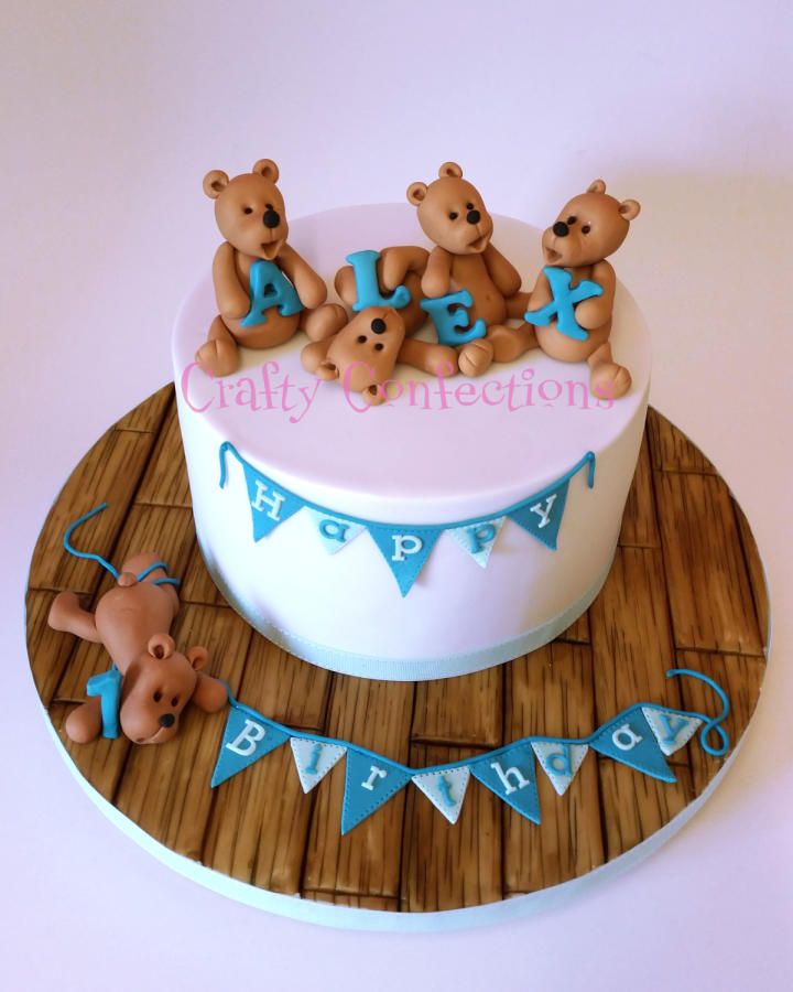 Teddy Bear 1st Birthday Cake