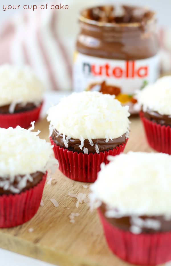 These Coconut Nutella Cupcakes