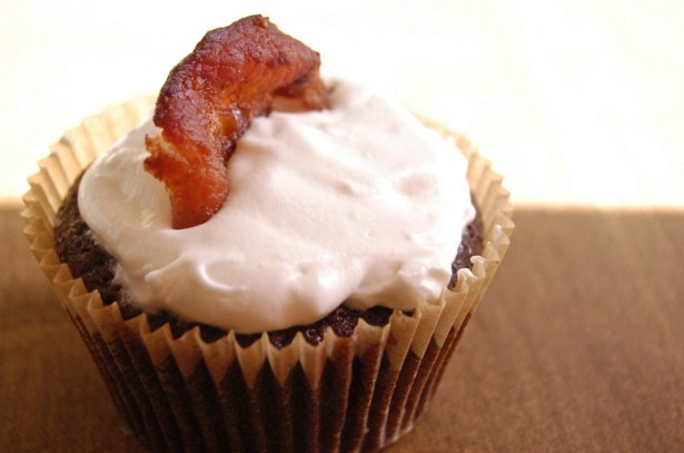 Whiskey Chocolate Bacon Cupcakes