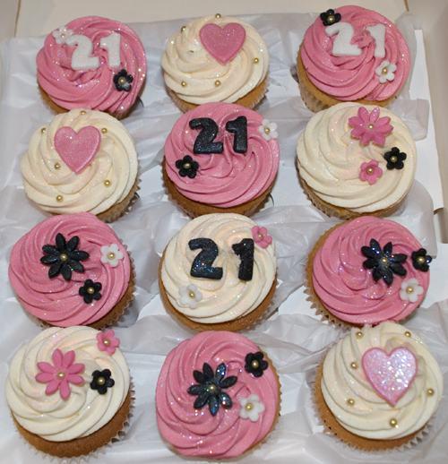 21st Birthday Cupcakes