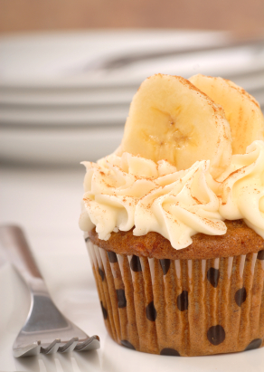 Banana Nut Cupcakes with Cream Cheese Frosting
