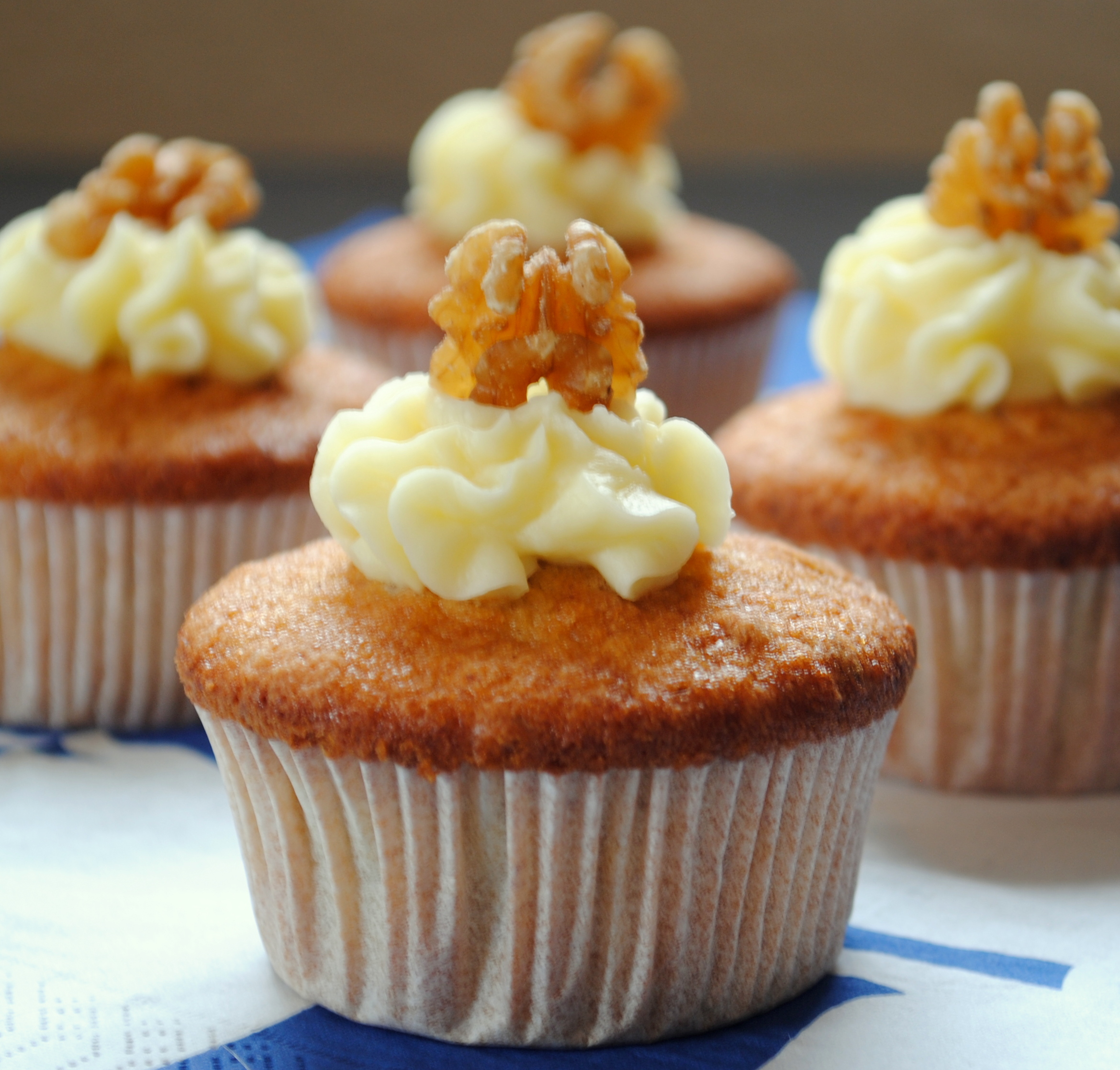 Banana Nut Cupcakes with Cream Cheese Frosting