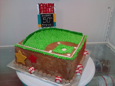 Baseball Field Cake