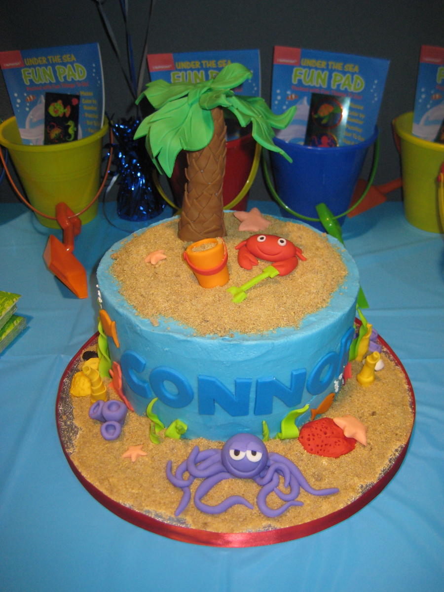 Beach Theme Birthday Cake