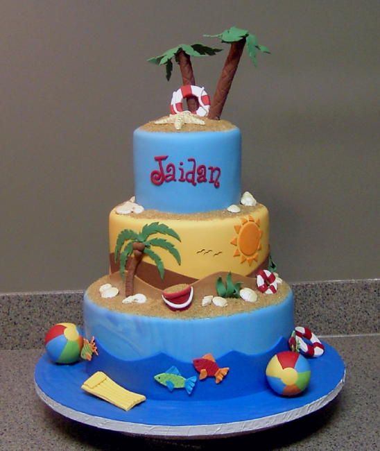Beach Theme Cake Beach Theme Cake
