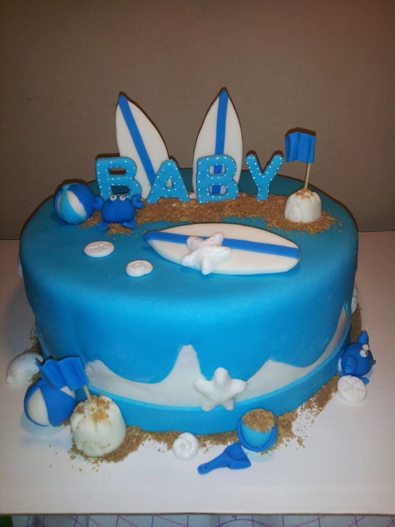 Beach Themed Baby Shower Cake Beach Themed Baby Shower Cake