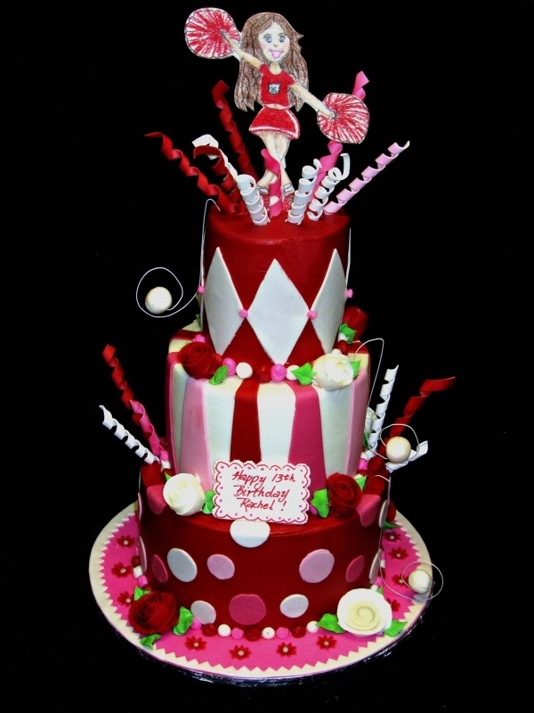 Cheerleading Birthday Party Cake Cheerleading Birthday Party Cake