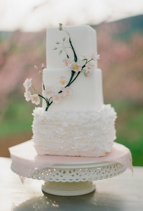 Cherry Blossom Wedding Cake