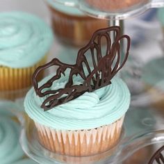 Chocolate Butterfly Cupcake Toppers Chocolate Butterfly Cupcake Toppers