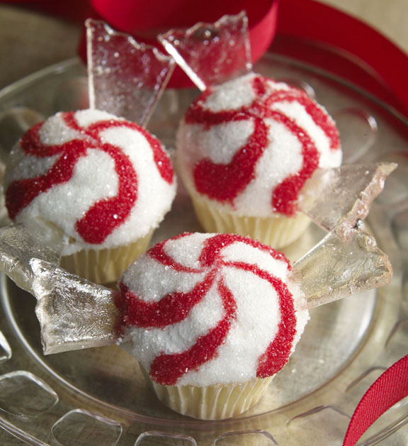 Christmas Peppermint Swirl Cupcakes