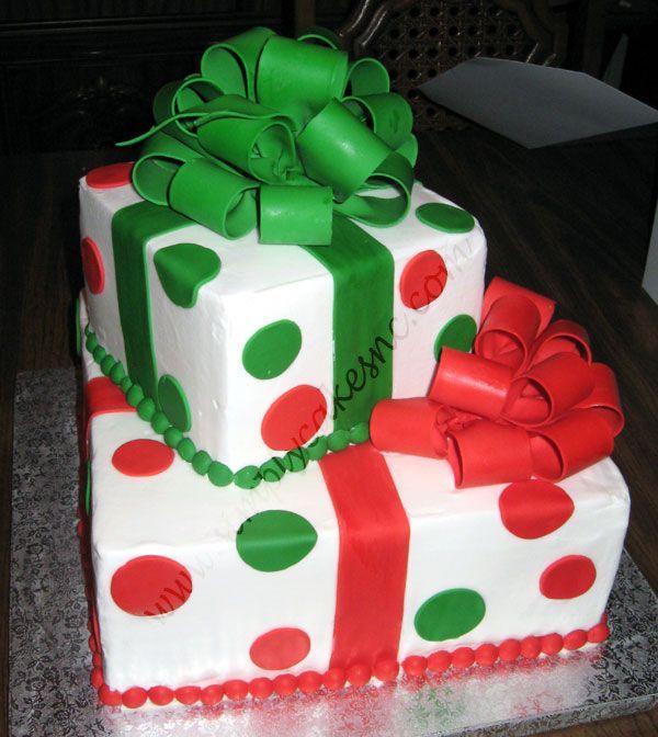 Christmas Present Cake Gender Reveal