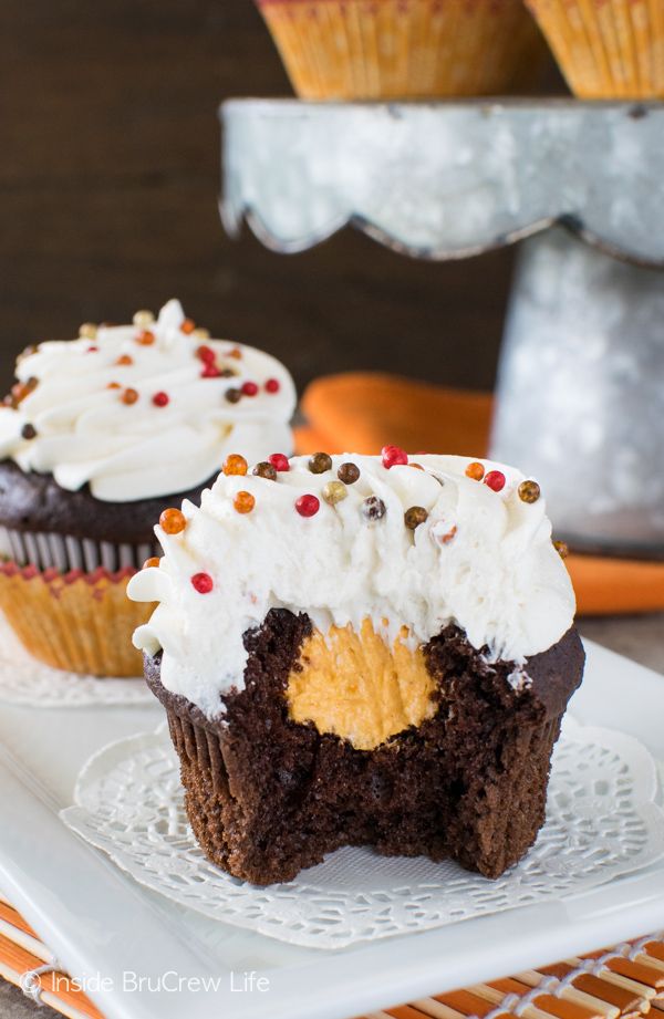 Cream Filled Chocolate Cupcakes Recipe