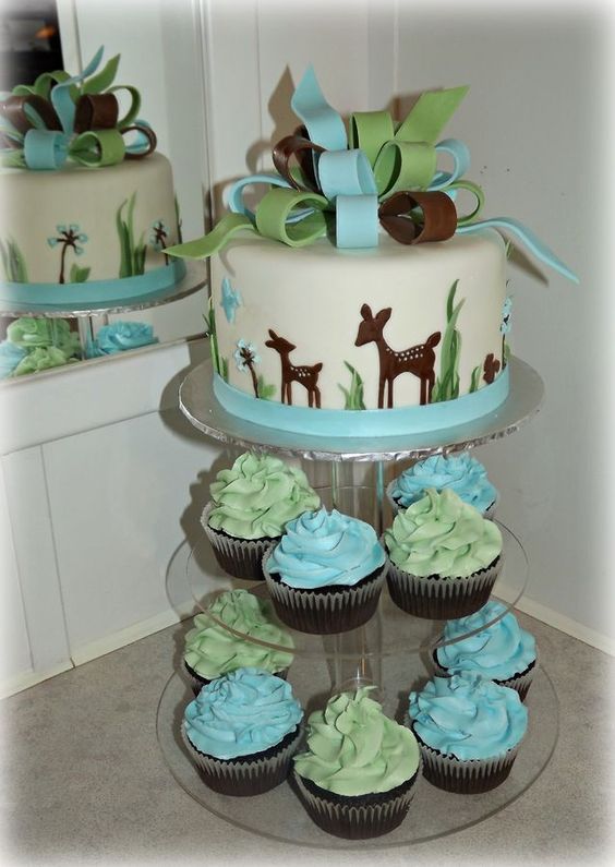 Deer Baby Shower Cake