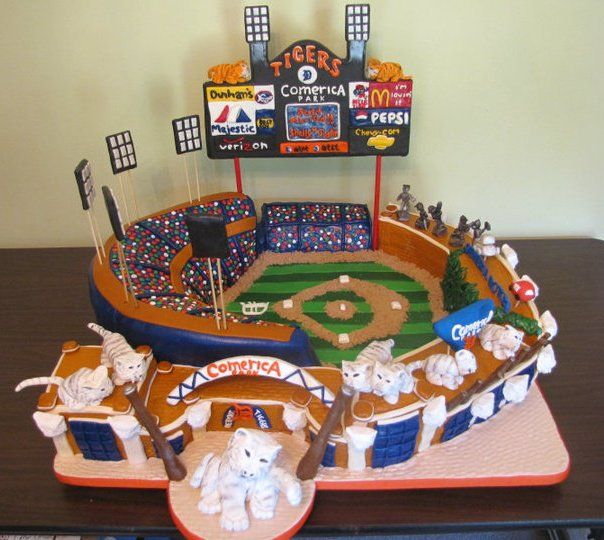 Detroit Tigers Comerica Park Cake