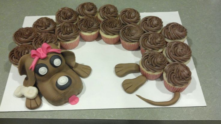 Dog Birthday Cupcake Cake Dog Birthday Cupcake Cake