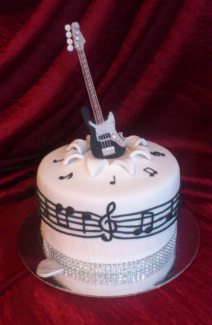 Electric Guitar Cake Happy Birthday