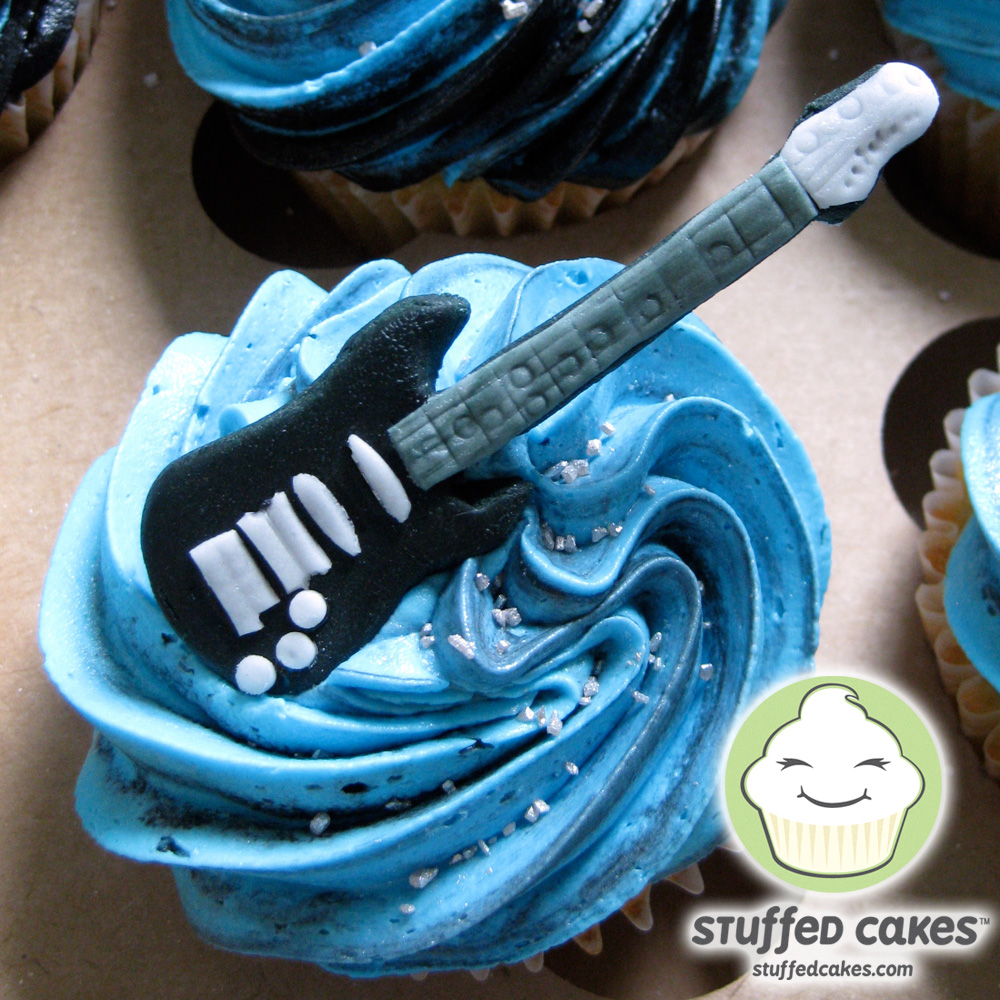 Electric Guitar Cupcakes