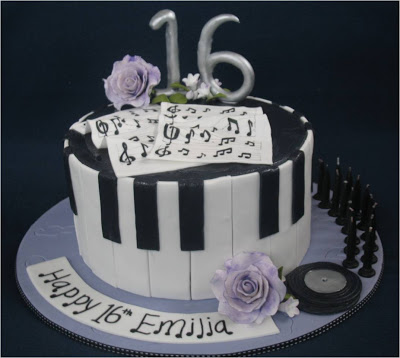 Elegant Sweet 16 Birthday Cake