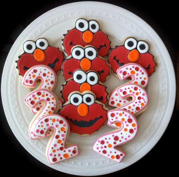 Elmo Birthday Party Cookies
