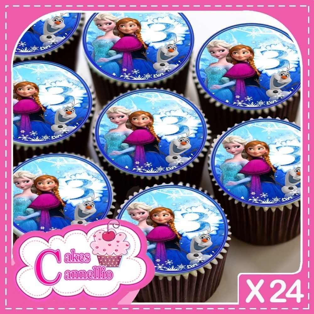 Frozen Happy Birthday Cupcake Toppers