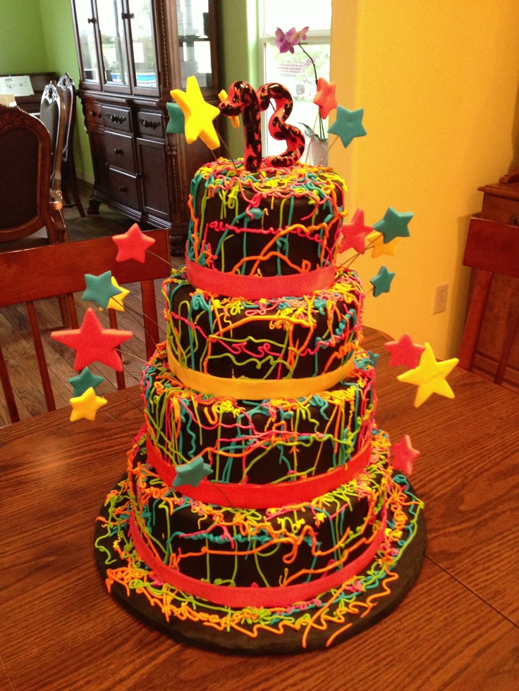Glow in Dark Birthday Cake Ideas Glow in Dark Birthday Cake Ideas
