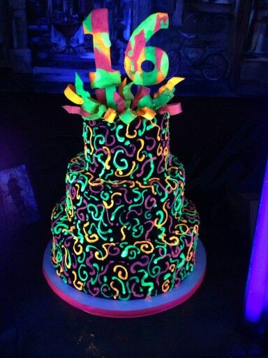 Glow in the Dark Birthday Cake Ideas Glow in the Dark Birthday Cake Ideas