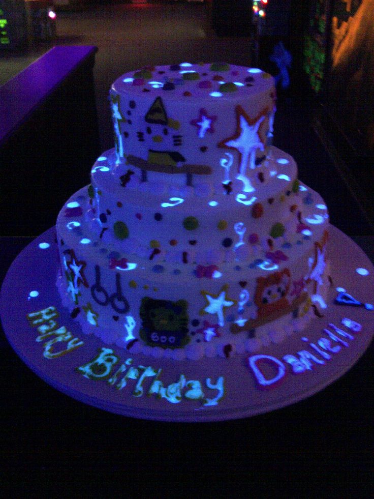 Glow in the Dark Birthday Cake Ideas Glow in the Dark Birthday Cake Ideas