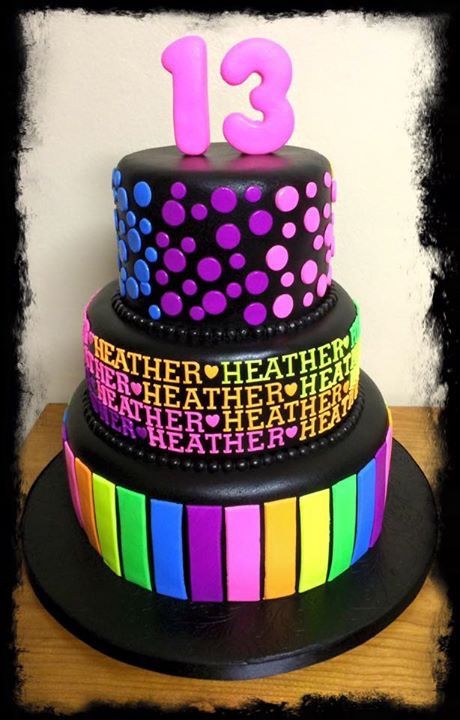 Glow in the Dark Birthday Party Cake Ideas Glow in the Dark Birthday Party Cake Ideas