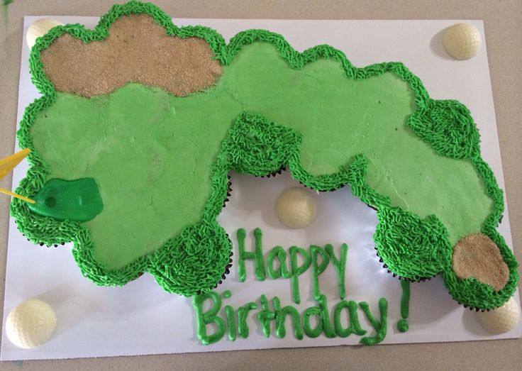 Golf Themed Cupcake Cake