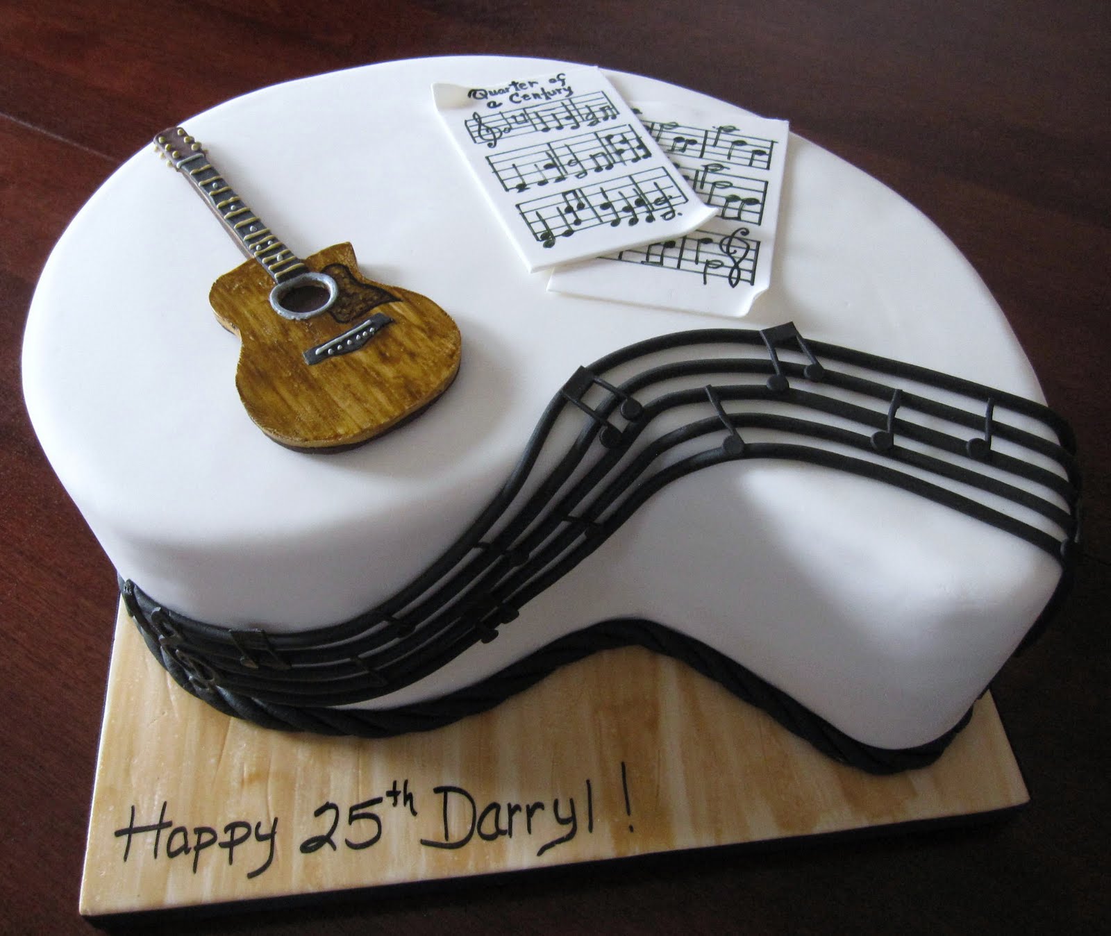 Guitar Birthday Cake