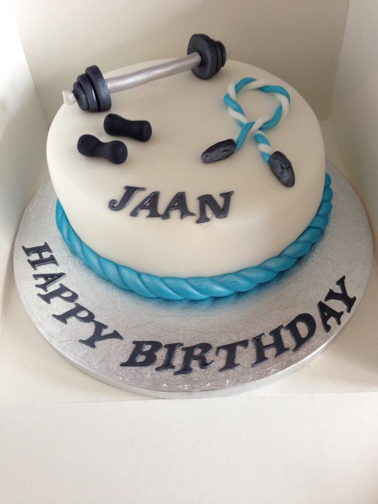 Gym Themed Birthday Cake Gym Themed Birthday Cake