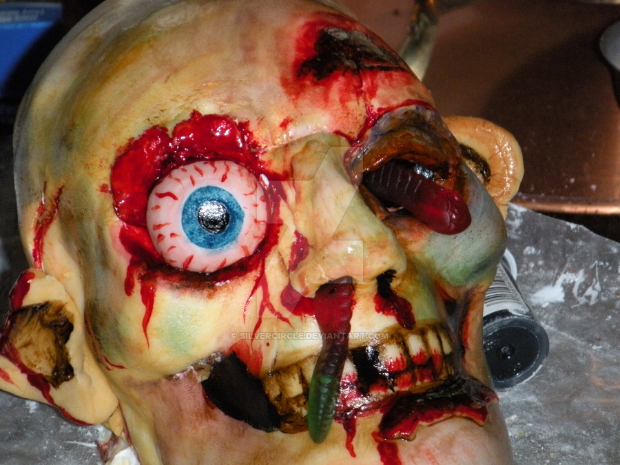 Halloween Zombie Birthday Cake