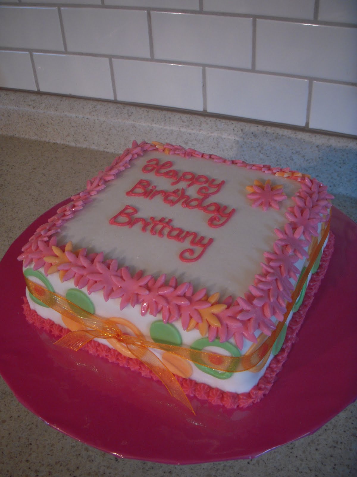 Happy Birthday Brittany Cake