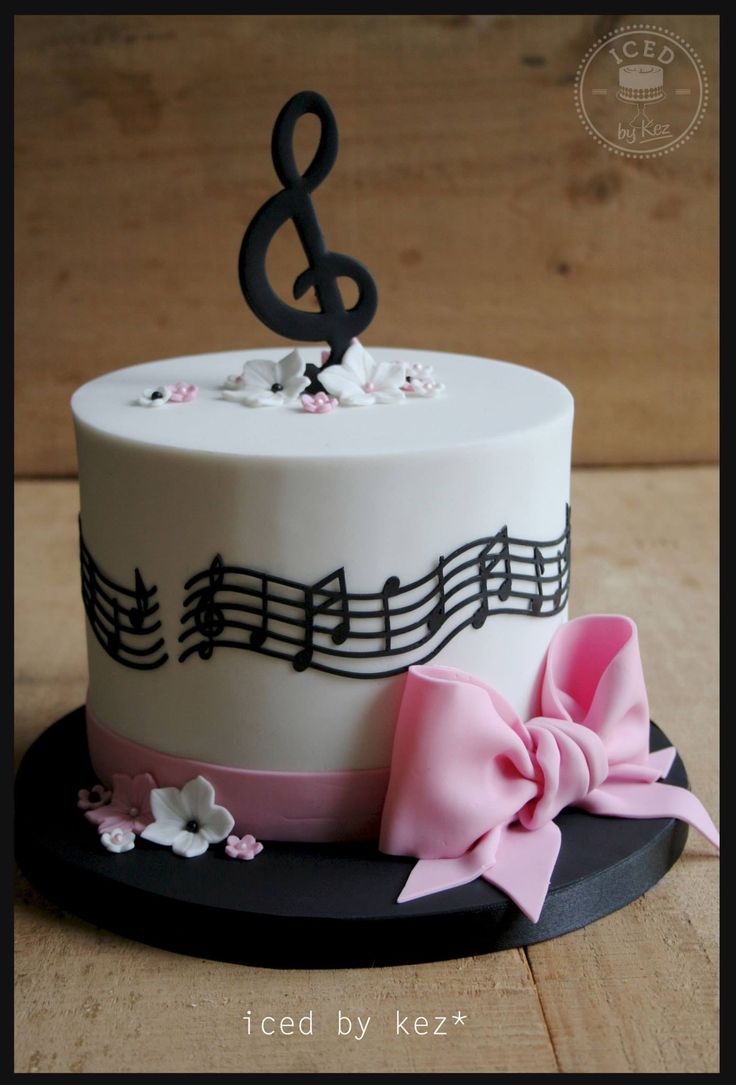 Happy Birthday Music Note Cake
