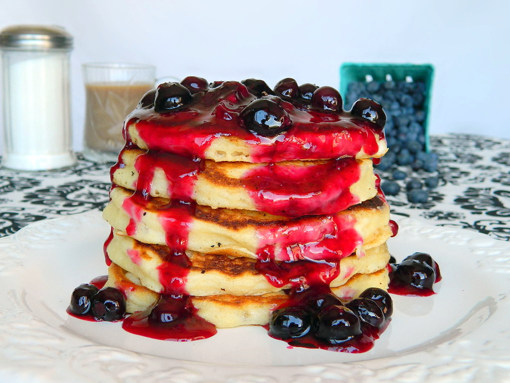 Homemade Blueberry Pancakes