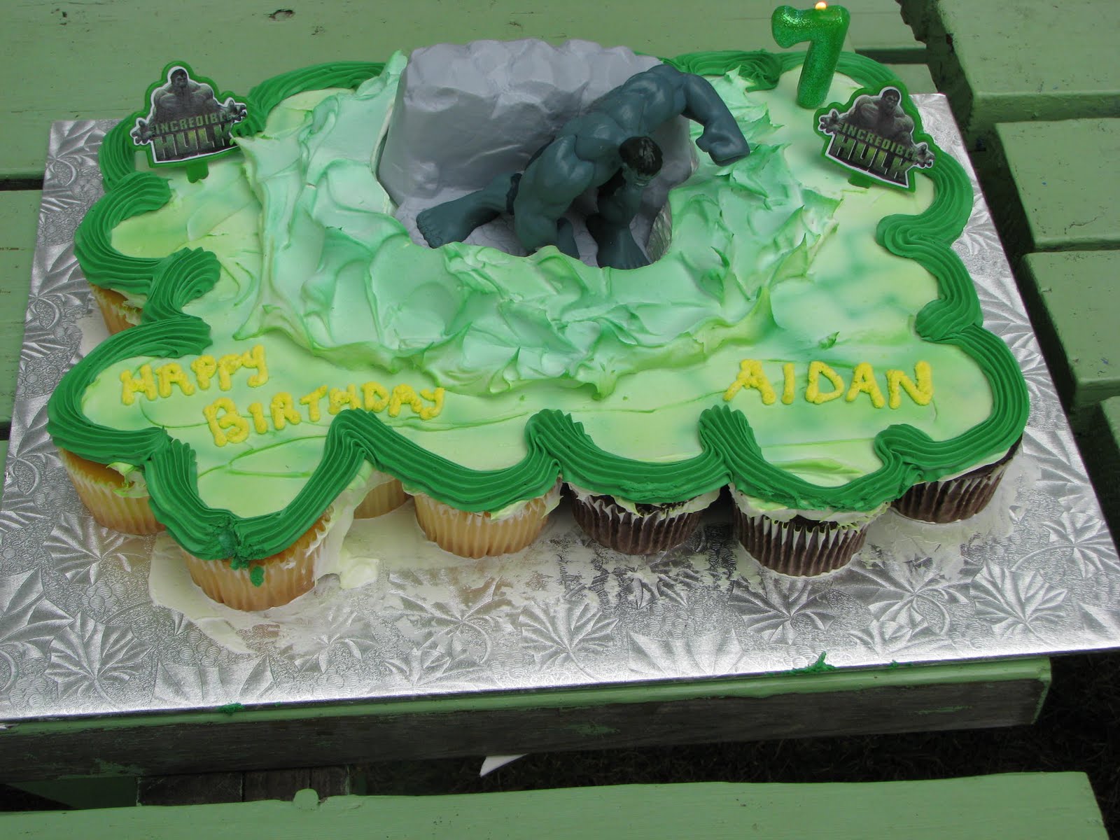 Hulk Cupcake Cake