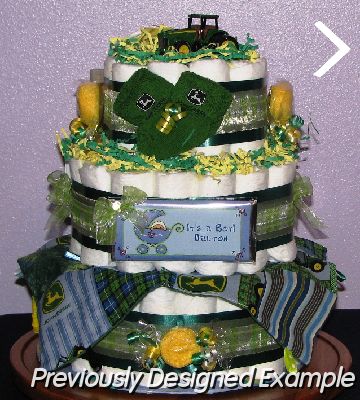 John Deere Baby Shower Diaper Cake