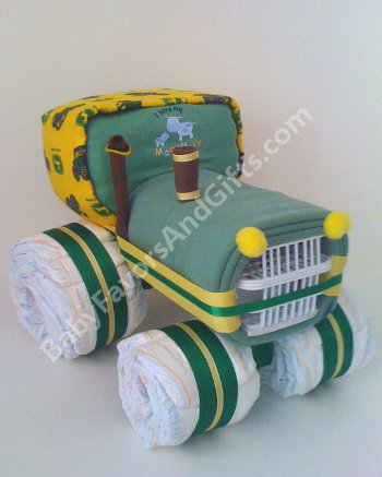 John Deere Tractor Diaper Cake
