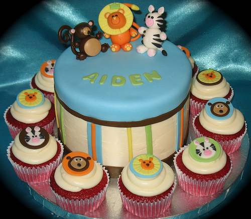 Jungle Baby Shower Cupcake Cake Ideas