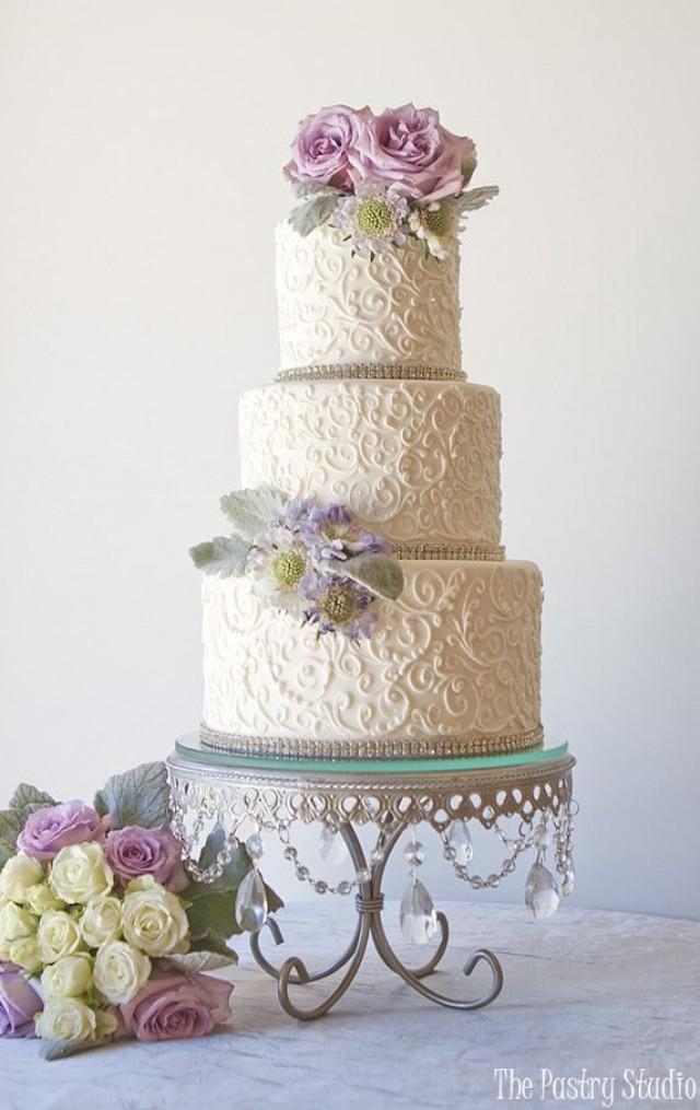 Lavender Garden Wedding Cake