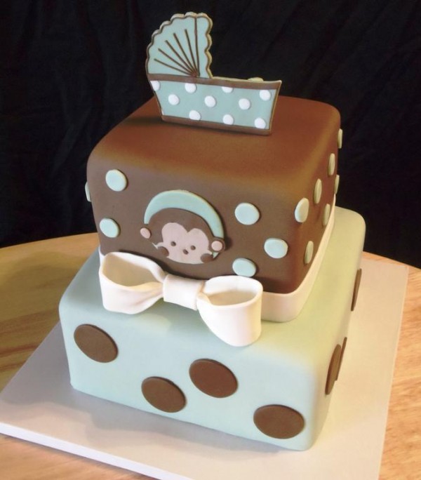 Monkey Baby Shower Cake